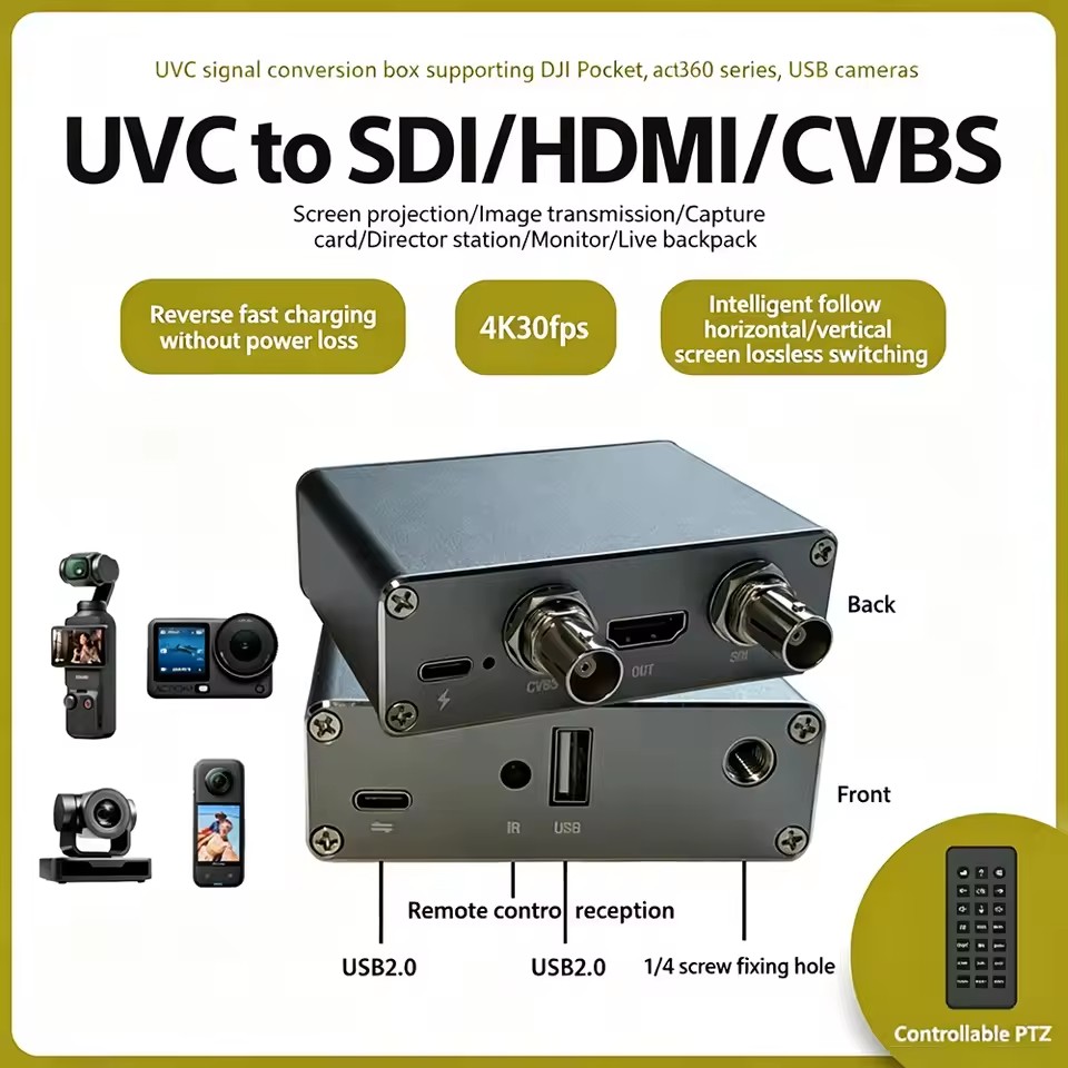 4K UVC To SDI HDMI CVBS Conver - Action Camera 4K ulasan dan harga