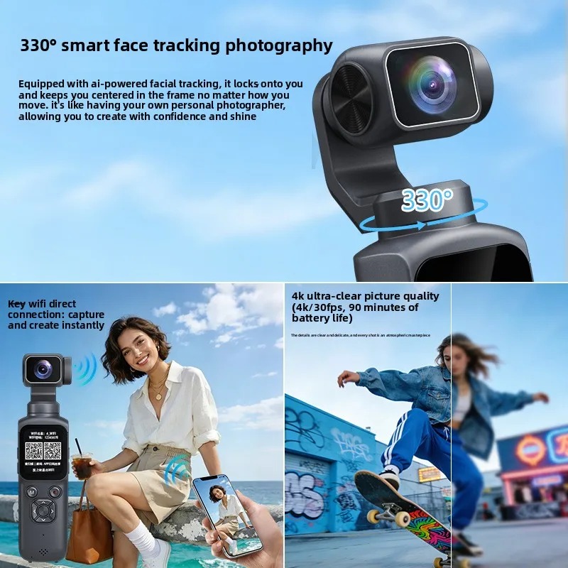 4K HJD05 Pocket 3 Camera with  - Action Camera 4K ulasan dan harga